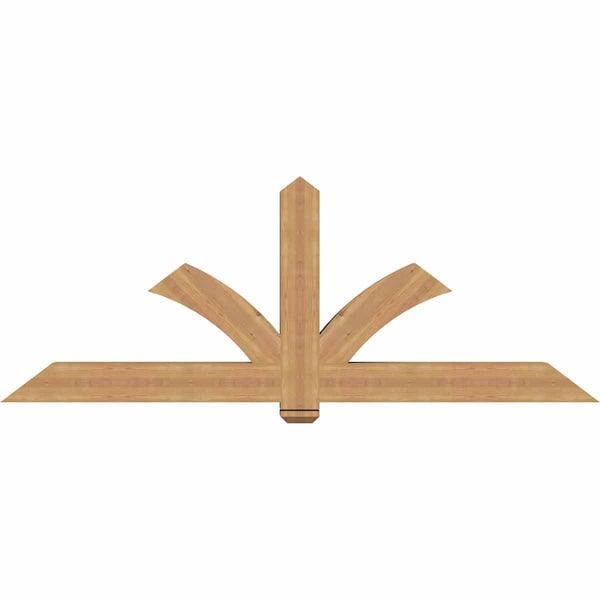 Ekena Millwork Redmond Smooth Timber Gable Bracket, Western Red Cedar, 84"W x 31"H x 5 1/2"D x 5 1/2"F, 9/12 Pitch GBW084X31X0606RED00SWR - main